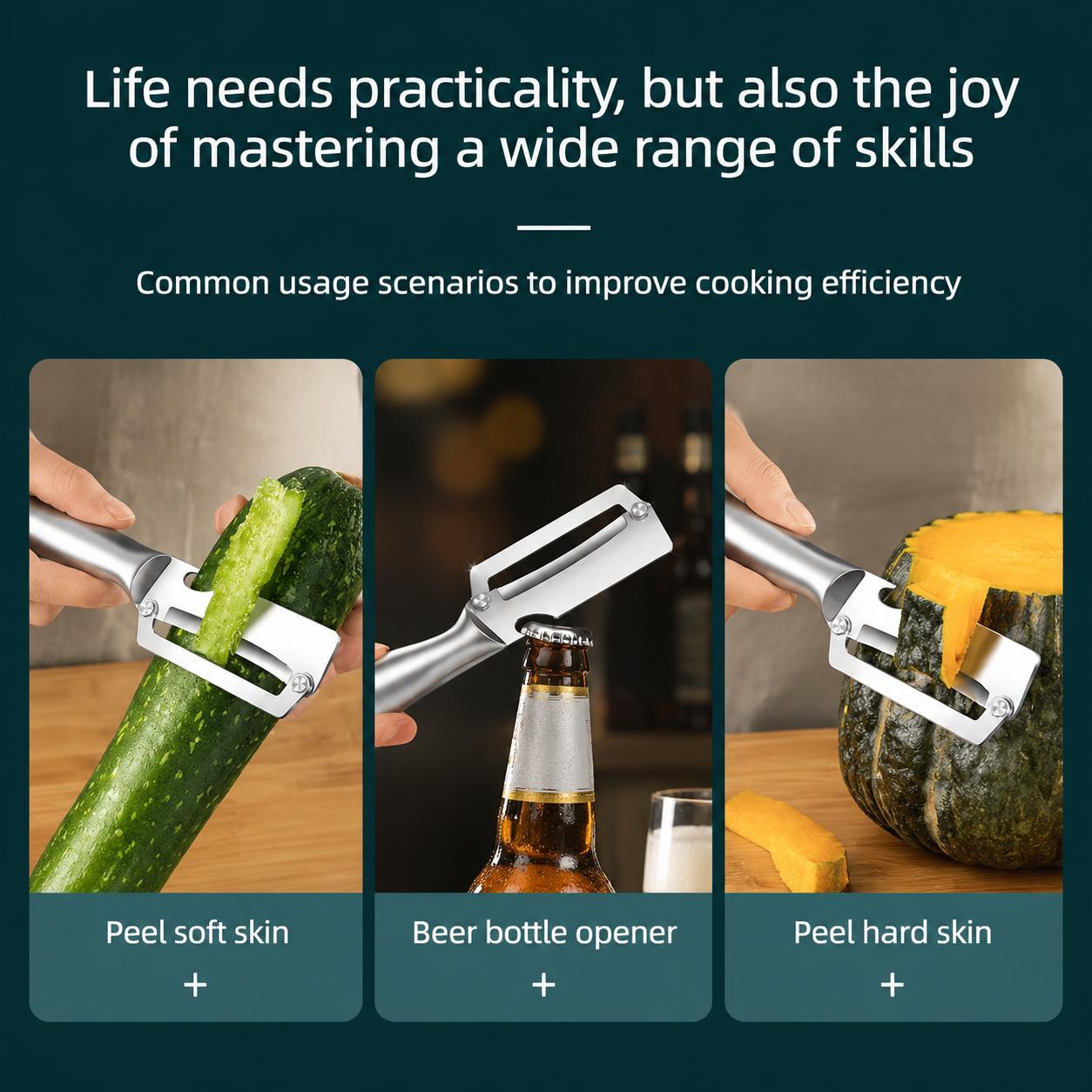 Household stainless steel peeler/peeler, kitchen sugarcane and lettuce slicer, commercial thickened slicer.